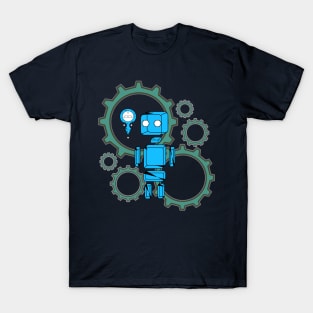 Blue Geometric Buddy : with background T-Shirt